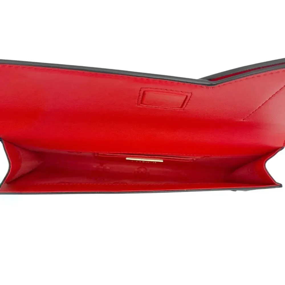 TORY BURCH Leather Heart Clutch in Tory Navy - Picture 9 of 12
